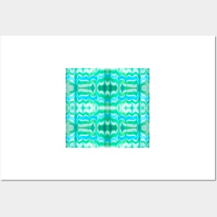 Blue and Green Glass Ripple Posters and Art